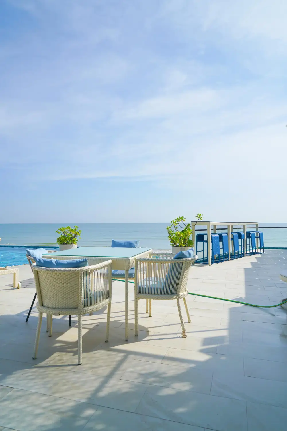Rooftop dining area  
